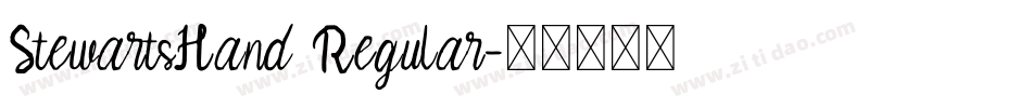 StewartsHand Regular字体转换